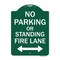 Signmission No Parking or Standing Fire Lane W/ Bidirectional Arrow Heavy-Gauge Alum, 18" x 24", GW-1824-23684 A-DES-GW-1824-23684 - alternate 1
